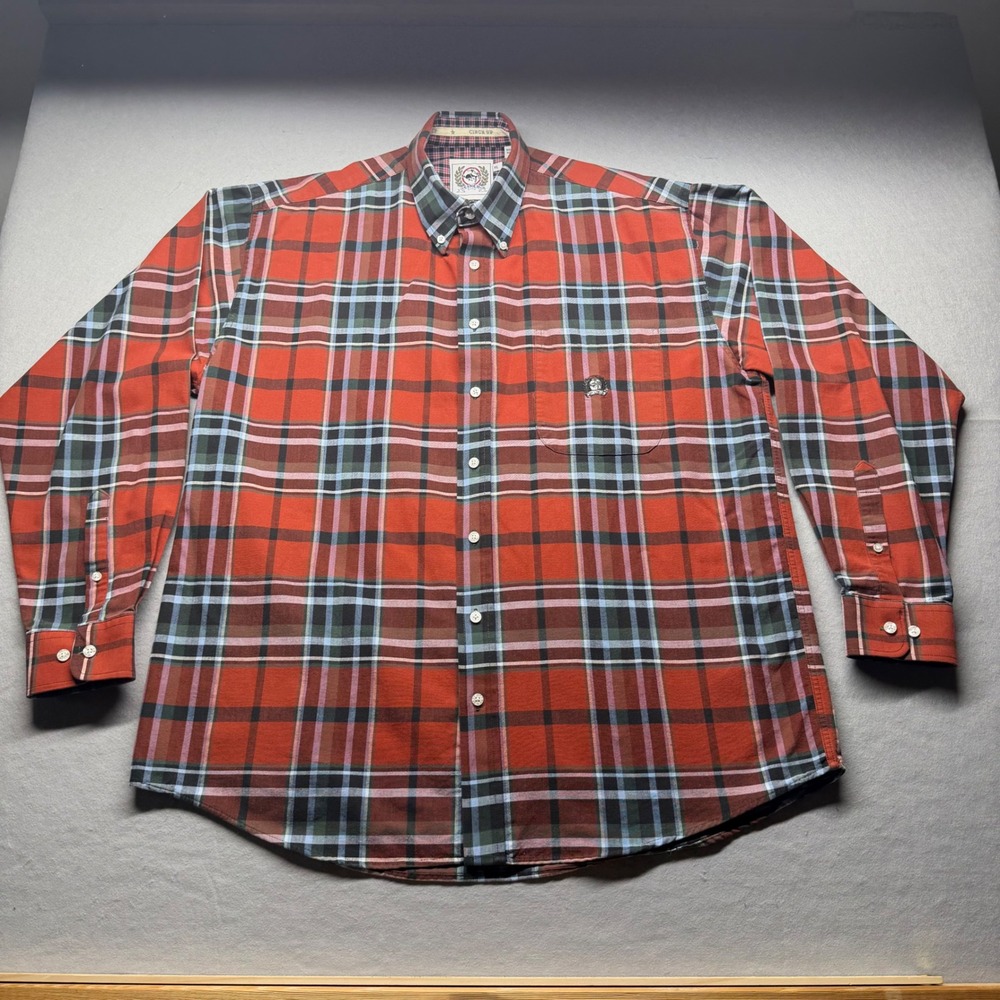 Cinch Mens XL Red Plaid Long Sleeve Button Down Western Shirt Cotton 0106